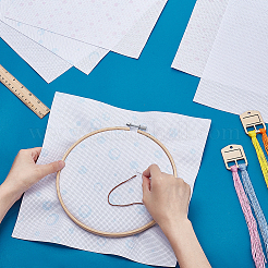 6 шт. 3-х цветные листы ткани для вышивки крестом 11ct&nbsp;AJEW-PH0006-56