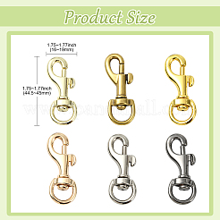 12 шт. 6-х стилевые поворотные застежки из сплава FIND-CJ0004-19