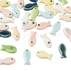 32 Uds. Cuentas de porcelana hechas a mano de 8 colores&nbsp;FIND-TA0011-01