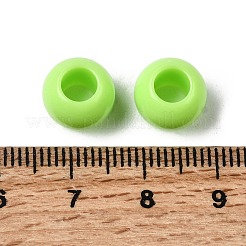 不透明アクリルヨーロピアンビーズ  大穴ビーズ  ラウンド  淡緑色  10mm  穴：4.6mm  約：1200個/ 500 G&nbsp;SACR-ZX012-17D