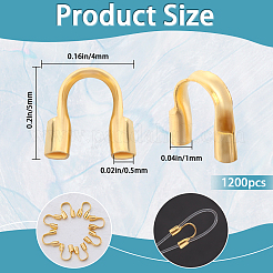 1200 шт. латунная проволочная защита и протекторы&nbsp;KK-SP0001-98G