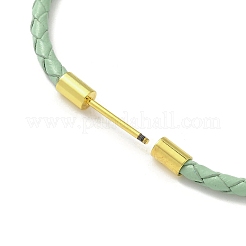 Изготовление браслета из плетеного круглого шнура из искусственной кожи толщиной 3 мм MAK-S075-01G-K