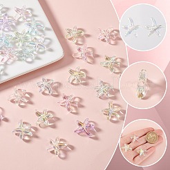 40шт 5 цвета покрытия акриловых бусин FIND-AR0005-12