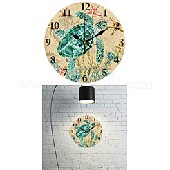 Настенные часы с принтом из мдф HJEW-WH0058-033