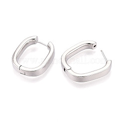 Латунные овальные серьги-кольца&nbsp;EJEW-T048-39P