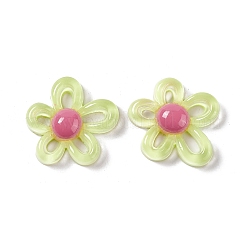 Кабошоны из прозрачной смолы в виде цветов X-RESI-G041-B01