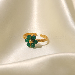 Кольца на палец с натуральными драгоценными камнями в виде цветка FS-WG1E69F-01