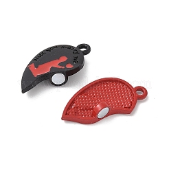 Подвески из окрашенного распылением сплава с красной и черной эмалью&nbsp;PALLOY-V006-07