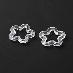 透明アクリルペンダント  スター  透明  30x30x5mm  穴：1.8mm&nbsp;MACR-WH0007-148