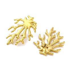 Ionenplattierung (IP) 304 Edelstahl Baumzweig Ohrstecker&nbsp;EJEW-D281-09G