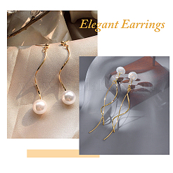 40 шт. 4-х цветные латунные волнистые штифты KK-HY0002-99