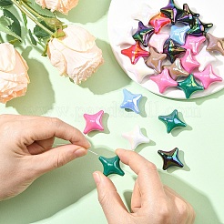 30шт акриловые бусины с УФ-покрытием&nbsp;OACR-YW0004-10