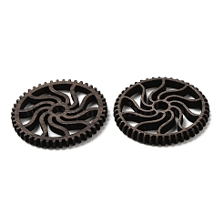 Pendentifs creux en bois de noyer&nbsp;WOOD-G018-04-1