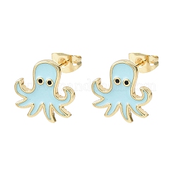 Pendientes de esmalte de latón&nbsp;EJEW-B152-01G-01