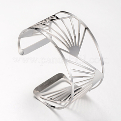 Филигранные браслеты-манжеты из нержавеющей стали 304&nbsp;LS-STAS-S060-09