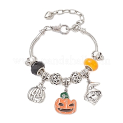 Браслеты с подвесками из эмалевого сплава на Хэллоуин&nbsp;BJEW-JB12008
