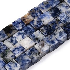 Натуральное синее пятно нитки из бисера яшмы G-T139-8x8-41