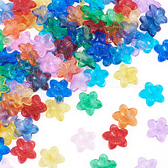 90pcs 9 Farben transparente Glasperlen&nbsp;GLAA-TA0004-42