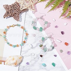 Бисер из натуральных и синтетических смешанных драгоценных камней&nbsp;G-AR0001-17