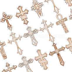 50pcs pendentifs en bois&nbsp;WOOD-CJ0001-36