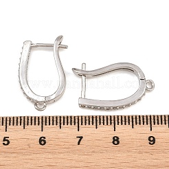 Messing Micro Pave klare Zirkonia Creolen Zubehör&nbsp;KK-K340-37P