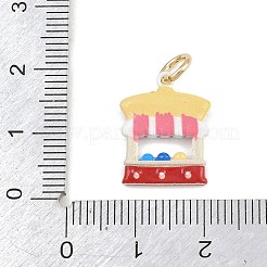 Anhänger aus Messing mit Emaille-Motiv aus Vergnügungsparks&nbsp;KK-CBA7736-01G