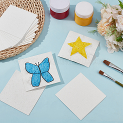 Квадратная пенопластовая текстура бумага для рисования для детей AJEW-WH0716-001