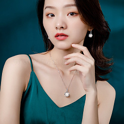 Ожерелья с подвеской-капелькой из натурального пресноводного жемчуга WG6E8E0-01