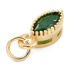 Настоящие 18k позолоченные латунные микро pave кубические циркониевые подвески ZIRC-L100-078G-02