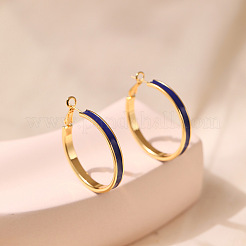 Серьги-кольца из латуни с эмалью FS-WG191B6-03