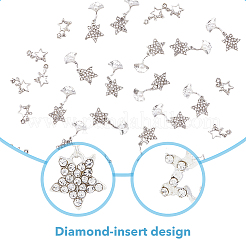 Cabochon di strass in lega stile 30 pz 2&nbsp;MRMJ-HY0001-08