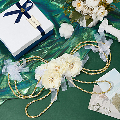 Корсажи на запястье из полиэстера для свадьбы&nbsp;HJEW-OC00253