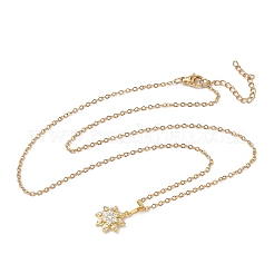 Подвеска из латуни с микропаве из прозрачных кубических цирконий&nbsp;NJEW-D341-12A-G