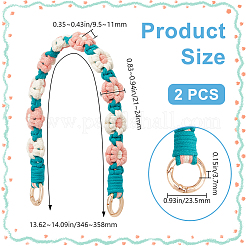 2 шт. хлопковый ремешок для запястья с цветочным узором&nbsp;HJEW-BBC0001-10B