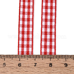 Односторонняя клетчатая полиэстеровая атласная лента&nbsp;SRIB-T009-10F