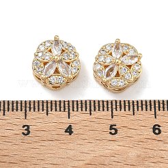 Pendentifs avec zircon cubiques à micro-pavés en laiton&nbsp;KK-B172-14G-03