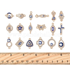36 шт. 18 стиля сплава синие эмалевые соединительные подвески&nbsp;ENAM-FS0002-97