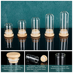 10 шт. 5-х стилистическая прозрачная стеклянная бутылка AJEW-PH0011-40