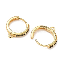 Латунные серьги-кольца из прозрачного кубического циркония&nbsp;XGR0154G-96G