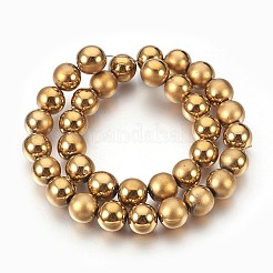 Electroplate non magnetici ematite sintetico fili di perline&nbsp;G-F585-B-12mm