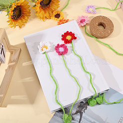 8 segnalibro a forma di fiore in poliestere&nbsp;AJEW-GL0003-50B