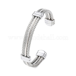 Устойчивые к потускнению модные мужские браслеты с застежкой-молнией&nbsp;BJEW-L111-02