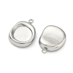 Оправы для подвесок из нержавеющей стали 304 в виде кабошонов&nbsp;STAS-C167-07C-P