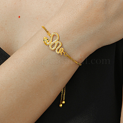 Braccialetti con cursore in ottone con micro pavé di zirconi cubici&nbsp;CY1858-1