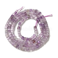 天然石アメジストビーズ連売り  キューブ  2~2.5x2.5~3.5x2.5~3mm  穴：0.4mm  約157~165個/連  14.96~15.75''（38~40センチメートル）&nbsp;G-B064-A01