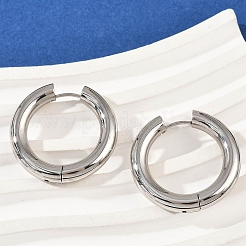 202ステンレススチール研磨フープピアス  316サージカルステンレスピン  ステンレス鋼色  30x5mm  ピン：1mm&nbsp;EJEW-M106-02P-07