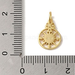 925 подвеска-компас из стерлингового серебра с прозрачным паве из циркония STER-K180-02G