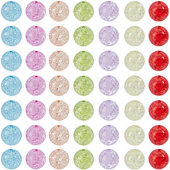 40шт прозрачные акриловые бусины с кракле&nbsp;PACR-PA0001-19