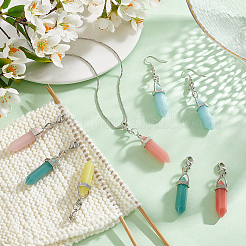 Подвеска из синтетического светящегося камня с двойным концом&nbsp;HJEW-AB00379