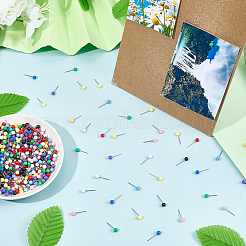 600 шт. 10-х цветные круглые кнопки из нержавеющей стали FIND-SP0004-46